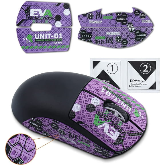 Mouse Anti-Slip Grip Tape fit for Logitech G PRO X Superlight Wireless Gaming Mouse Skin, Sweat Resistant, Easy to Apply, Self-Adhesive Design, Professional Mice Upgrade Kit(Light purple carnival)