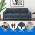 thumbnail image 4 of Mainstays Westley Swoop Arm 74" Sofa, Blue Cove, 4 of 16