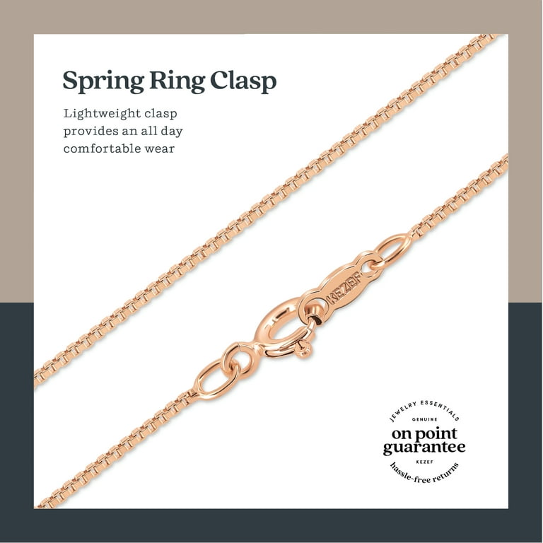 Rose Gold Filled Fine Cable Chain Necklace with Spring Clasp ~ 18