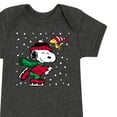thumbnail image 3 of Peanuts - Christmas - Snoopy & Woodstock Ice Skating - Infant Baby One Piece, 3 of 5