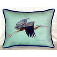 thumbnail image 4 of Betsy Drake ZP327C Flying Blue Heron - Teal Indoor & Outdoor Throw Pillow- 20 x 24 in., 4 of 4