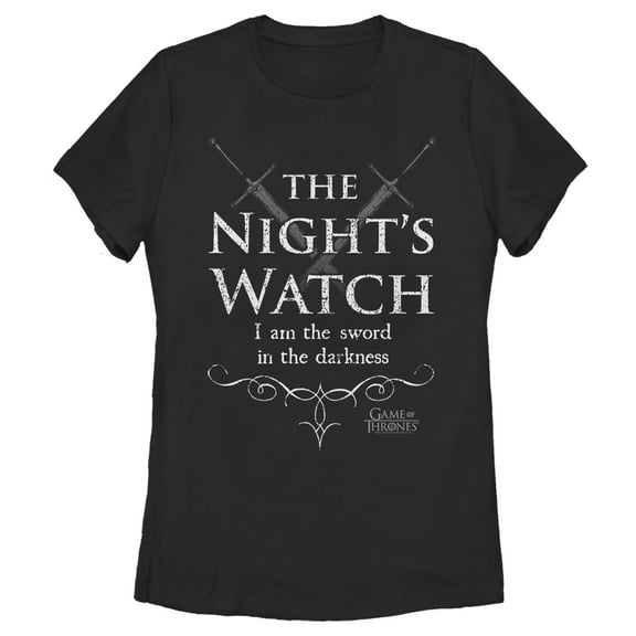 Women's Game of Thrones Night's Watch Motto  Graphic Tee Black X Large