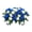 Blue, variant on 1 Pc 19.69" Artificial Cemetery Flower Saddle for Headstone, 36 Full Roses with Rustproof Galvanized Frame All Weather Grave Decorations for Memorial Day, Pure White & Classic Red