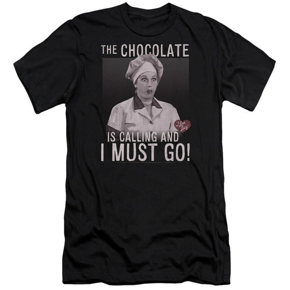 I Love Lucy - Chocolate Calling - Premium Slim Fit Short Sleeve Shirt - XX-Large
