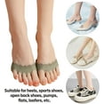 thumbnail image 5 of 3 Pairs Women's Open Toe Slide Sandal Liner Socks Non Slip Toe Cover No Show Half Socks with Sponge Cushion, 5 of 6