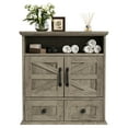 thumbnail image 5 of Wall Bathroom Storage, Bathroom Medicine Cabinet with Double Door Wall, Two Drawers, Adjustable Shelves, Gray, 5 of 10