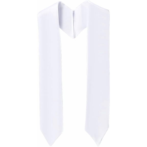 Satin Graduation Stole Graduation Sash White 1800x117x1mm