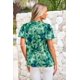 thumbnail image 5 of Blusa MASCOMODA de chifón floral bohemio de manga corta para mujer, 5 of 6
