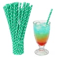 thumbnail image 2 of Vibrant Party Straws Bulk Individually Wrapped, 100 Count Colorful Striped Paper Straws for Drinks, Desserts, Cocktails, and Bar Decor, Eco-Friendly Biodegradable Straws (100 ct), 2 of 9