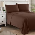 thumbnail image 3 of Sweet Home Collection 1800 Series Bed Sheets - Extra Soft Microfiber Deep Pocket Sheet Set - Brown, Twin, 3 of 6