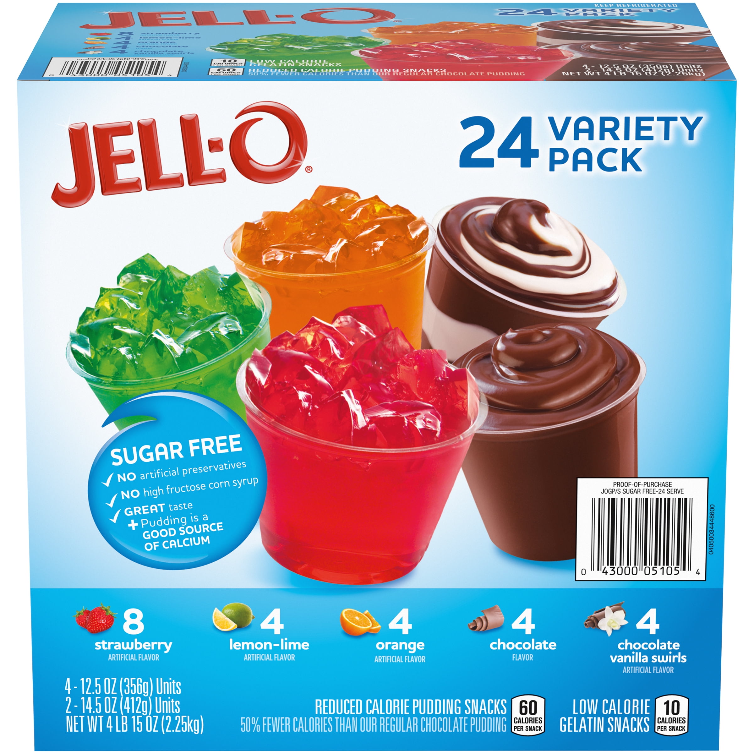JellO Strawberry, LemonLime & Orange Gelatin & Chocolate & Chocolate