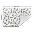 thumbnail image 3 of XMXT 6 Pcs Woven Placemats, Natural Pink Flower Leaf Illustration Stain Resistant Anti-Skid Placemat for Kitchen Table, 12 x 18 inches, 3 of 6
