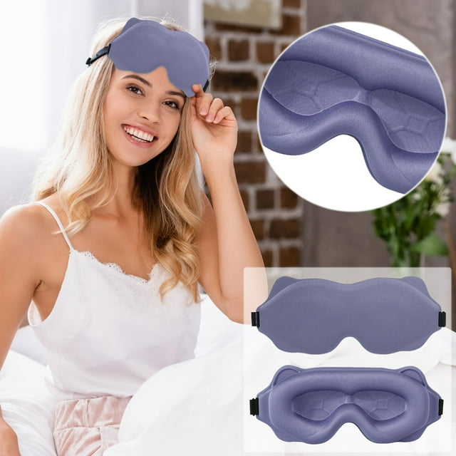 Salud y belleza, Cuidado personal, Antifaz para dormir, Bolsas de ojos, Antifaz para dormir de lado, Antifaz lavable, Correa ajustable para el hombro, Antifaz transpirable y suave para viajar, Parche