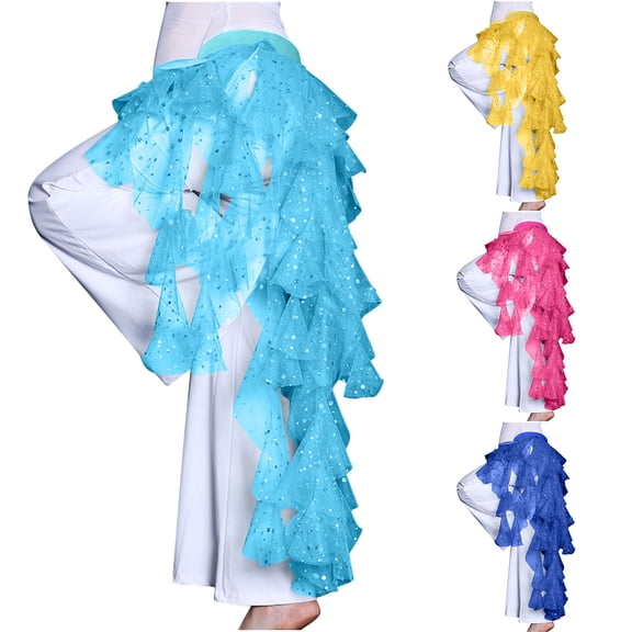 Bovxnpu Women Skirt Sparkly Sequin Fringe Skirt Tassel Shorts Belly Dance Skirts Festival Outfits for Women Beach Vacation Summer Outfits