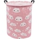 thumbnail image 1 of Laundry Hamper Extra Large Pink Cloud Canvas Toy Storage Hamper, Girls Laundry Hamper, Waterproof Gift Hamper with Handles for Nursery, Dorm, Nursery, 1 of 4