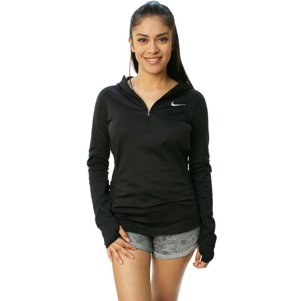 Nike - Nike Women's Thermal Quarter Zip Running Hoodie - Walmart.com ...