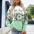 thumbnail image 2 of Tiweut Long Sleeve Sweatshirt for Women Floral Graphic Print Sweatshirt Crewneck Pullover Tops, 2 of 4