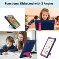 thumbnail image 5 of Allytech Case for Samsung Galaxy Tab A8 10.5-Inch SM-X200 X205 X207, Heavy Duty Protection Rugged Rubber Hard PC Build-in Kickstand Shockproof Cover for Galaxy Tab A8 10.5" X200 2022 - Navyblue+Rose, 5 of 6