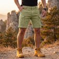 thumbnail image 6 of Trgacdwlo Men's Hiking Cargo Short Multi Pockets Elastic Waist Mens Shorts Athletic Outdoor Fishing Summer Lightweight Men Shorts Casual Light Green S, 6 of 6