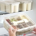 thumbnail image 3 of Compartimento de almacenamiento para refrigerador doméstico portátil transparente, caja sellada para mantener la frescura, caja de clasificación de condimentos, caja de fruta para picnic al aire, 3 of 8