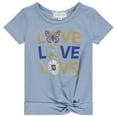 thumbnail image 4 of BTween 4-Pack Girls' Tops, Tees & Blouses - Short Sleeve Tshirts, Ruffle Top, Off Shoulder Shirt, Butterfly/Floral/Tie Dye/Love/10-12, 4 of 5