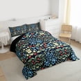 thumbnail image 3 of Homewish Vintage Flowers Strawberry 3 Pieces Queen Comforter Set For Boys Girls,Exotic Style Ultra Soft Bedding Sets,Spring Garden Bedding Comforter Set,Luxury Bedroom Decor,Reversible, 3 of 8