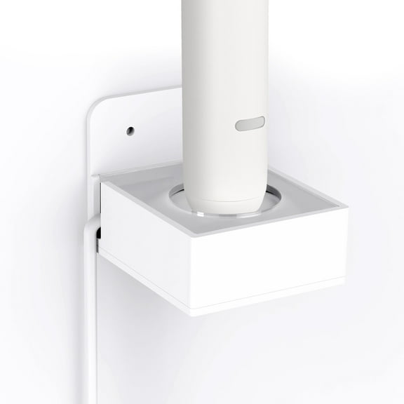 Linkidea Wall Mount Electric Toothbrush Charger Holder, Self Adhesive Tooth Brush Stand for Bathroom, Powered Toothbrush Stand Compatible with Oral-B iO Series 7/8/9 (Round Charger Only)