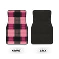 thumbnail image 3 of Crystal Fleece Car Floor Mats Set Of Four - Bottom Injection Molded For Easy Installation To Prevent Interior Contamination Suitable For Most Cars Hotpink Buffalo Plaid Check Tartan Scotland_3, 3 of 7