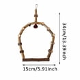 thumbnail image 3 of Natural Wooden Parrot Swing For Birds Chewing Activity Play Stand With Ladder And, 3 of 4