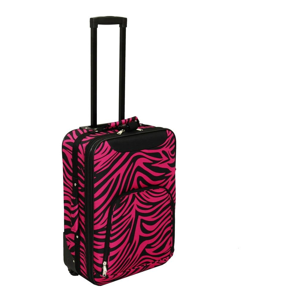 All Seasons Zebra Print 20 Rolling CarryOn Luggage Suitcase