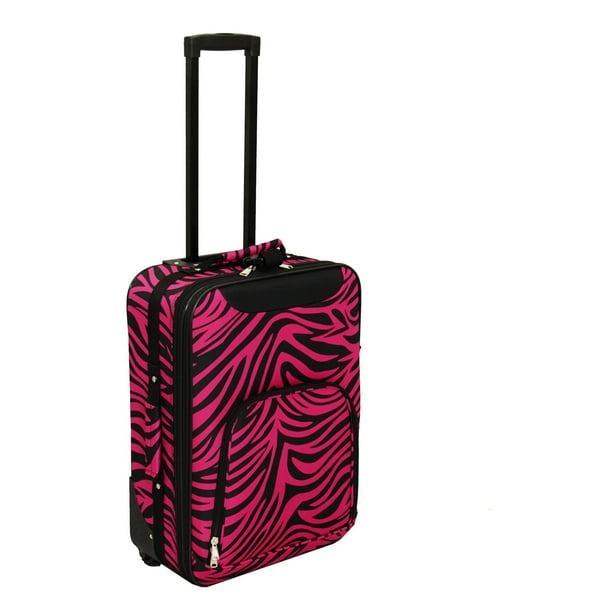 Zebra Print 20 Rolling CarryOn Luggage Suitcase