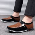 thumbnail image 3 of Oyedens Mens Casual Dress Shoes Leather Slip on Fashion Sneakers Business Work Service Oxfords Shoes, 3 of 6