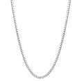 thumbnail image 3 of 14k White Gold Italy Cuban Curb Solid Chain Necklace 4.5mm Wide 24 Long with Lobster Clasp, 3 of 3