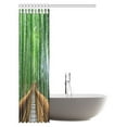 thumbnail image 3 of MYPOP Bamboo House Decor Shower Curtain, Bamboo Forest With Fresh Vibrant Colors Tall Long Life Growth Deepness Symbol Zen Photo Bathroom Set with Hooks, 48 X 72 Inches, 3 of 3