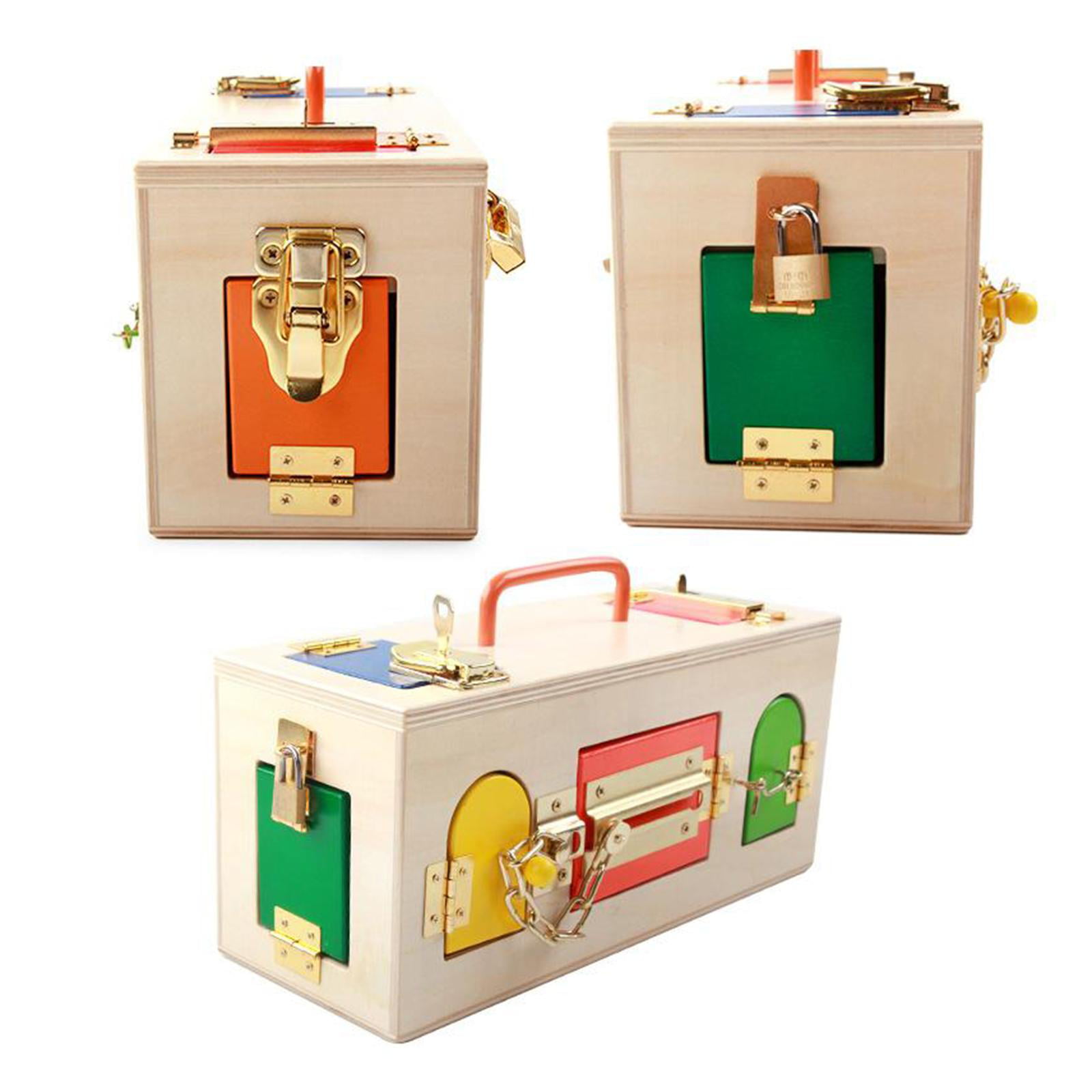 Montessori Little Lock Box for Preschool Kids Baby Gift Colorful Memory Game 