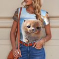 thumbnail image 6 of Kdxio Cute Guinea Pig Sea for Women's Short-Sleeved Onesie Stylish Round Neck Pajamas Bodysuit Jumpsuit Nightwear-Small, 6 of 7