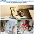 thumbnail image 5 of Wall Charger Compatible with iPhone 15 16 17 Charger Fast Charging,20W USB C Charger Block with 60W 6FT USB C Braided Cord Compatible for iPhone 17 Pro 16 15 Pro Max/Pro/Plus/iPad Pro/Air Case, 5 of 8