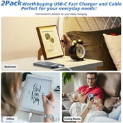 Wall Charger Compatible with iPhone 15 16 17 Charger Fast Charging,20W USB C Charger Block with 60W 6FT USB C Braided Cord Compatible for iPhone 17 Pro 16 15 Pro Max/Pro/Plus/iPad Pro/Air Case