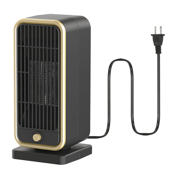 Indoor Portable Ceramic Space Heater, Ceramic Space Heater, Overheat & Tip‑Over Auto Shut‑Off, Lightweight Desktop Heater for Home, Bedroom and Office Spaces