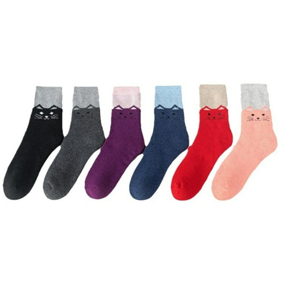 Winter Wool Socks For Kids Warm Crew Socks Thick Cozy Thermal Socks For Toddlers Boys Girls 6 Pairs