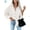 White, variant on Deago Womens Corduroy Button Down Shirts Boyfriend Long Sleeve Oversized Blouses Tops (Coffee, S)