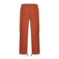 thumbnail image 3 of Ketyyh-chn99 Men Cargo Pants Casual Pants Hiking Pants Workout Joggers Sweatpants Orange,3XL, 3 of 4