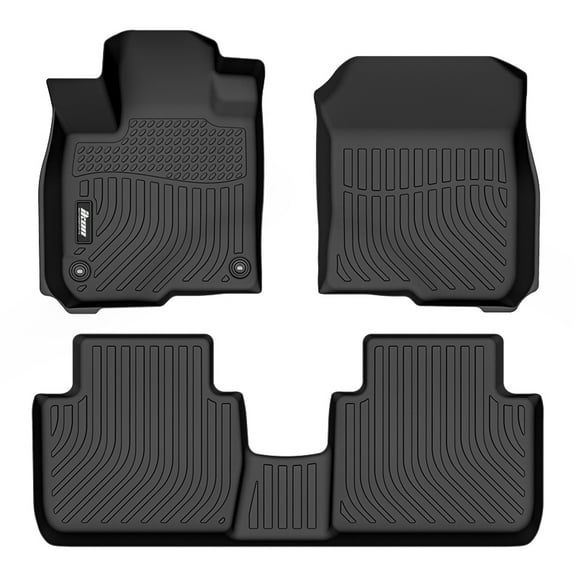 Ikon Motorsports All Weather Floor Mats for 2023-2025 Honda HR-V & 2025  Acura ADX, 3D Molded Front Rear Carpets Liner Protectors, Black TPE 3PCS