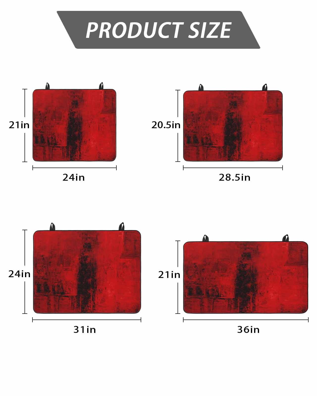 Stove Top Covers for Electric Stove, Red Glass Stovetop Cover Protector, Retro Oil Painting Modern Abstract Art Aesthetics Induction Cooktop Protector Oven Mat for Kitchen Countertop 24"x21"