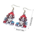 thumbnail image 3 of Momihoom Christmas Dangle Earrings for Women Cute Animal Earrings Acrylic Dinosaur Alpaca Sloth Pet Dangle Earrings Charms Jewelry Christmas Gifts, 3 of 6