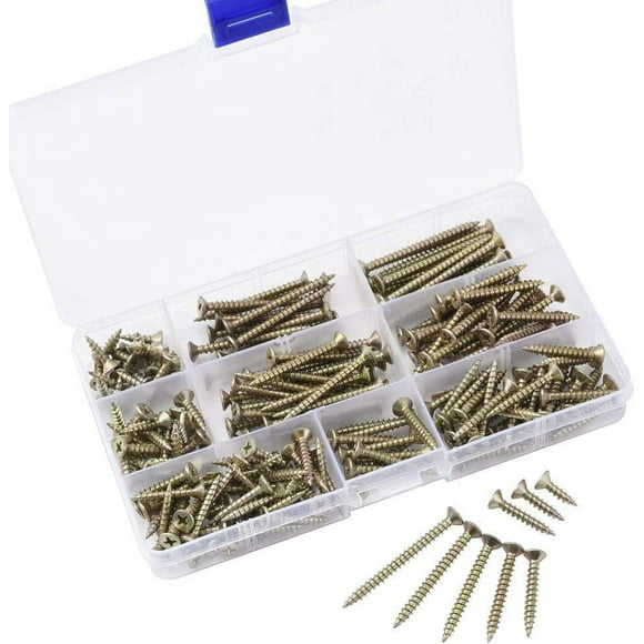 Fully Threaded Screws For Woodworking, Rust And Corrosion Resistance With Special Thread Cutting Design And Multi-Use Screws For Versatile Projects
