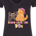 thumbnail image 4 of Inktastic Bring Back the 90s Cool Orange Cat Women's V-Neck T-Shirt, 4 of 5
