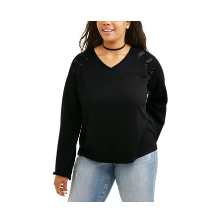 Moral Fiber Junior Plus Raglan Bar Lace