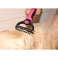 thumbnail image 4 of Pet Grooming Brush - Double Sided Shedding and Dematting Undercoat Rake Comb for Dogs and Cats, 4 of 6