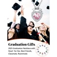 thumbnail image 3 of Silvora Graduation Necklaces 2025 Bachelor Cap Heart October Birthstone Pendant Grad Gifts for Women Graduate Daughter Sister Niece, 3 of 9